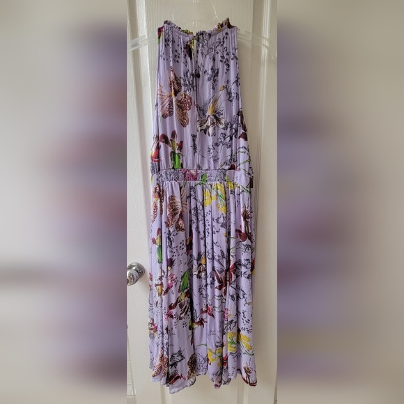 Anthropologie Purple Pleated Midi Dress - Picture 3 of 5